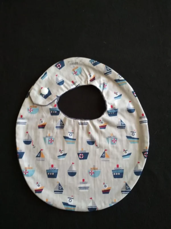 Bavoir "Bateaux bleus"