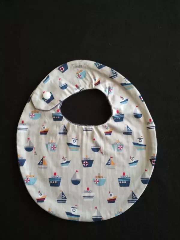 Bavoir "Bateaux bleus"