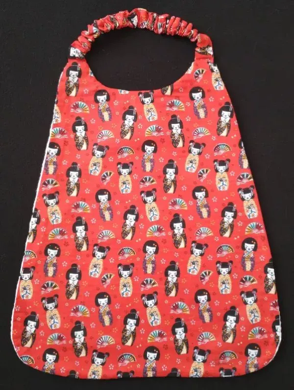 Bavoir "Japonaise" rouge