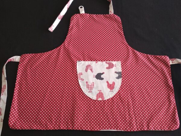 tablier "poules rouges et noires" – Image 2