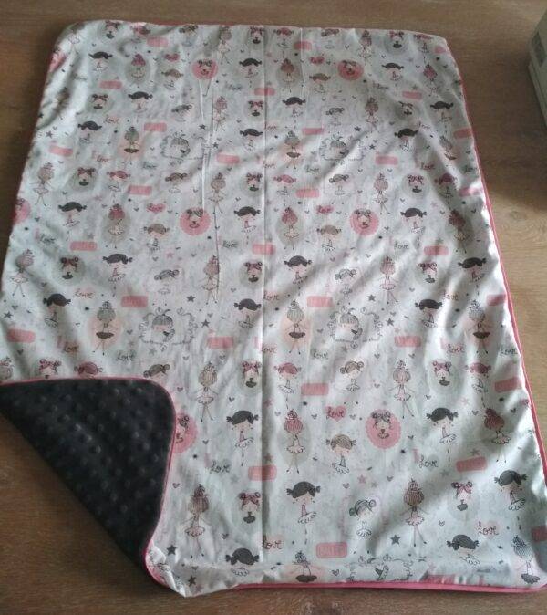 plaid"danseuses rose et gris"